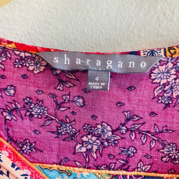 Sharagano Patchwork Print Fit & Flare Dress Size 4 - Picture 6 of 8